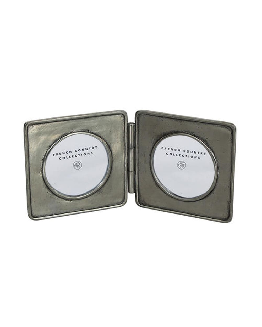 French Country Pewter Double Round Photo Frame 2x2
