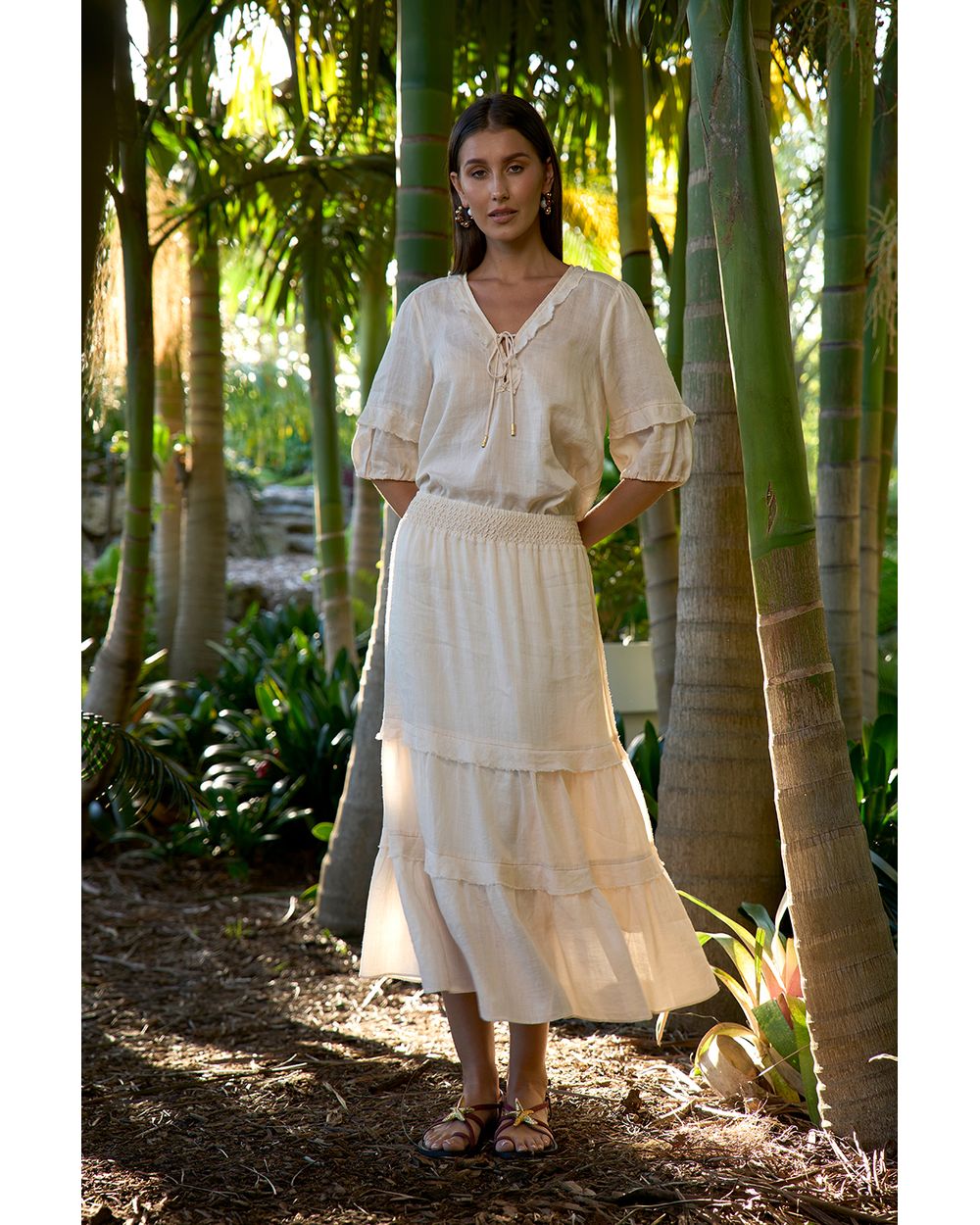 Waterlily Skirt in Bone