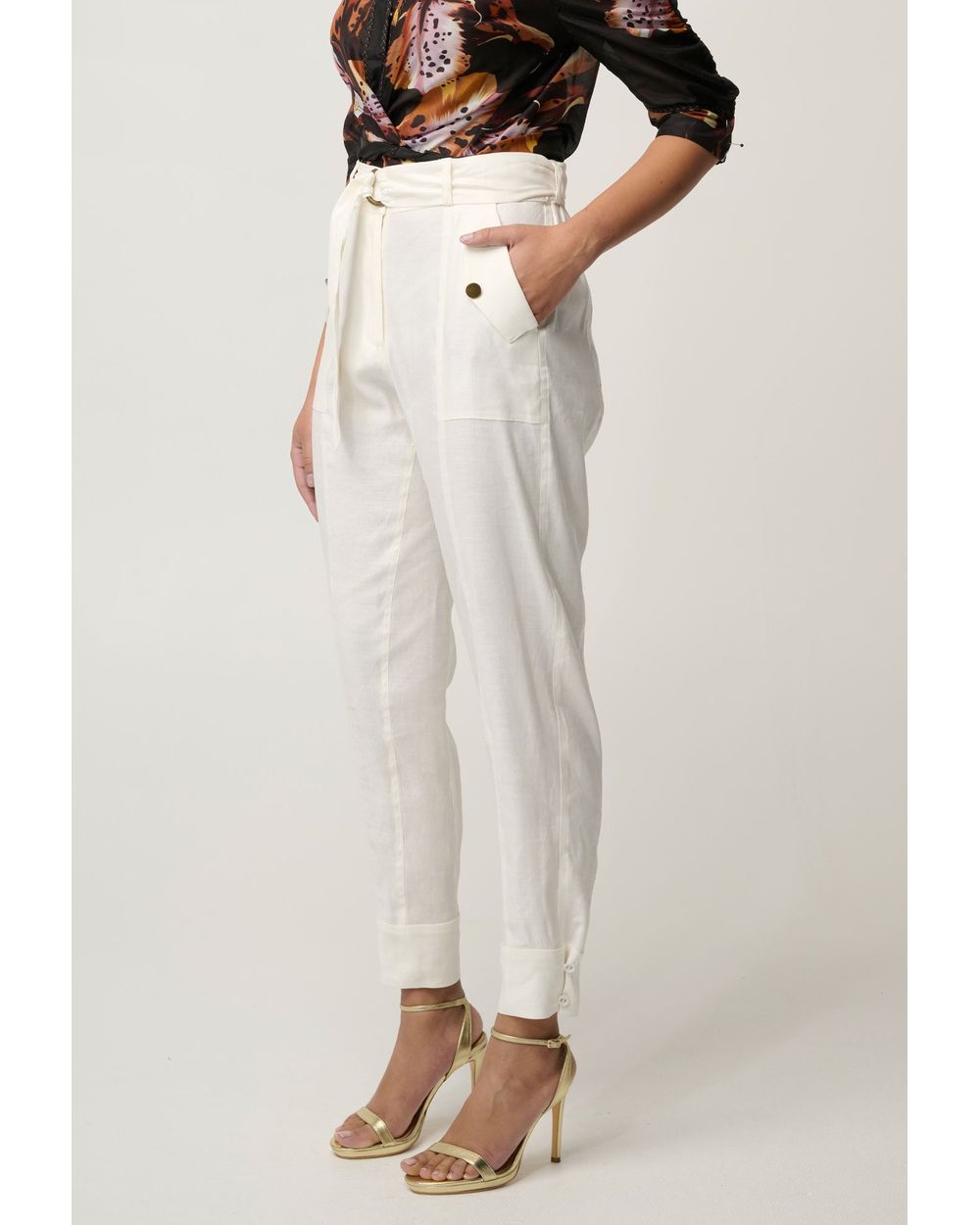 Trinidad Button Cuff Pant (Ivory)
