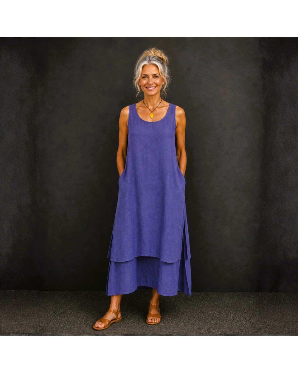 Rita Dress (Indigo)