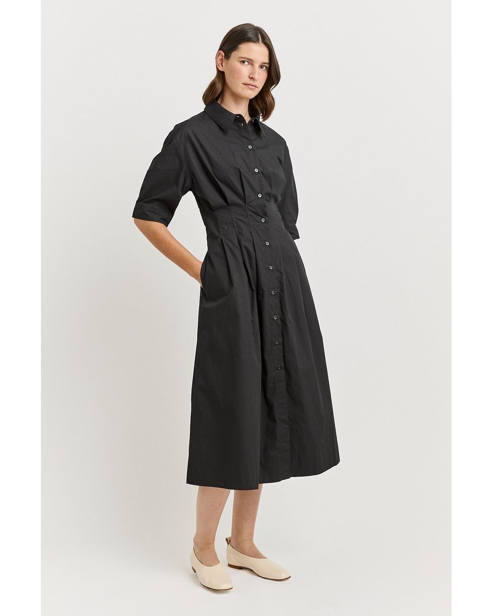 Fitted Waist Dress (Black)