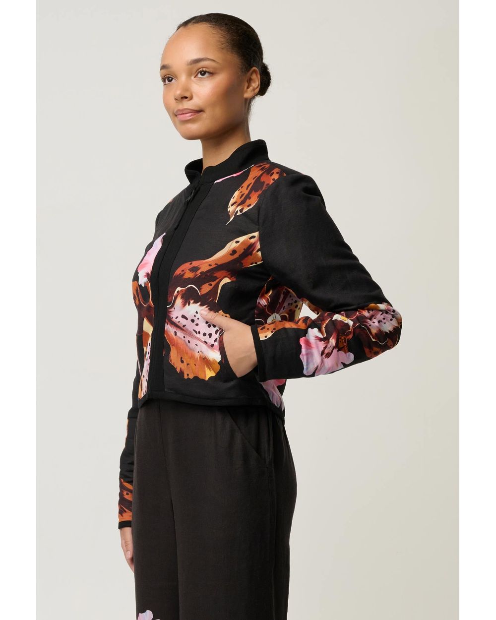 Delray Reversible Jacket (Sunset Orchid / Noir Orchid)