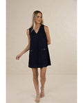Humidity Ivy Denim Shift Dress in dark denim