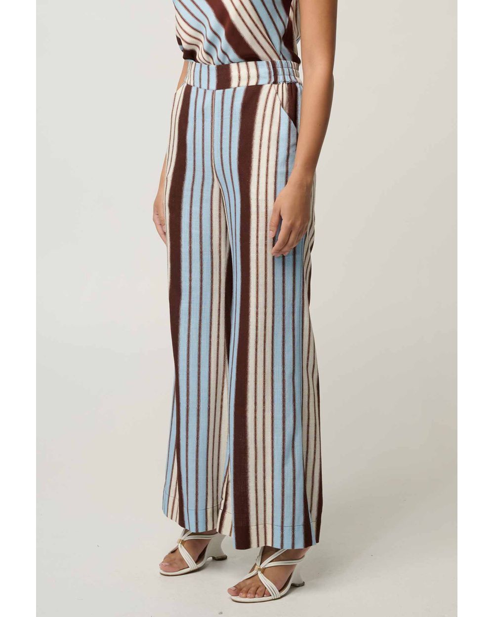 Willow Linen Viscose Pant (Iridescent Stripe)