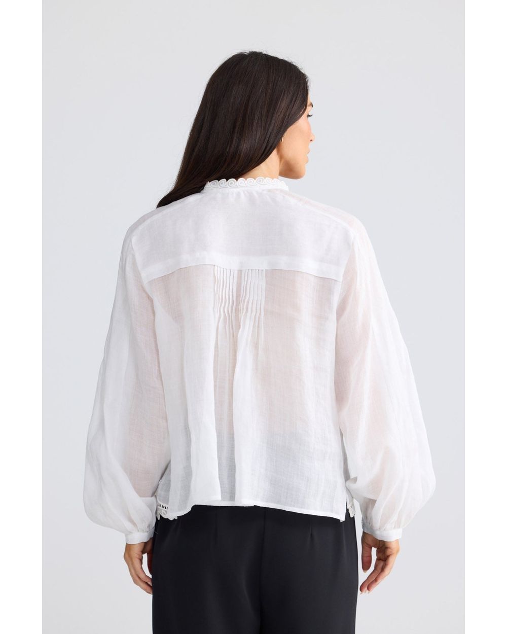 Brave + True Jenson Shirt in White, back view