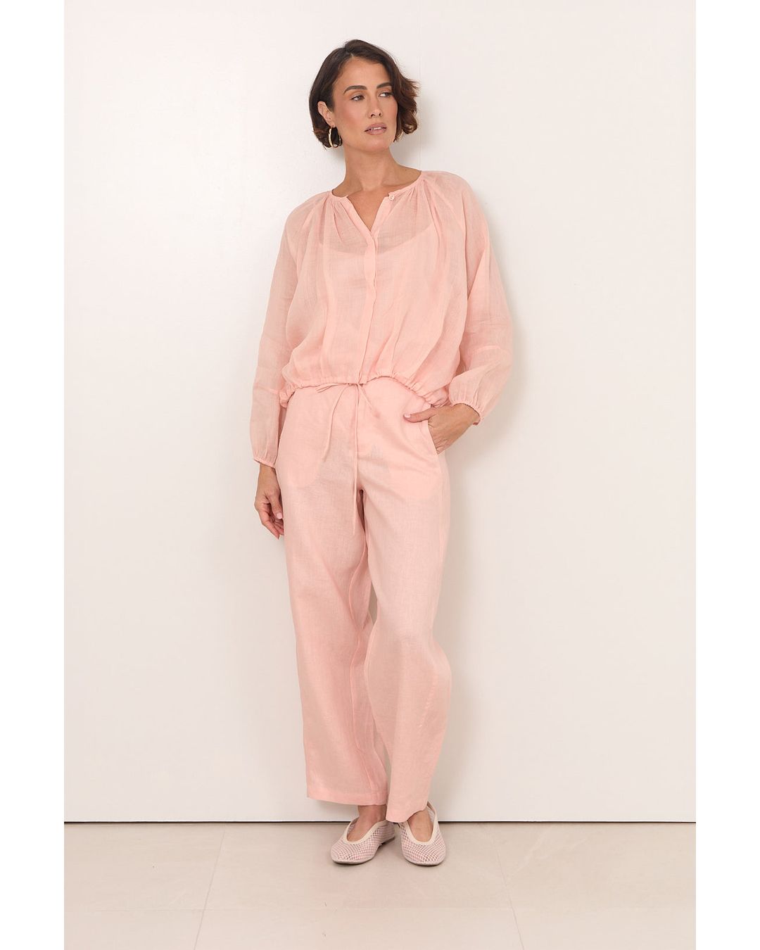 Adorne Yasmine Raglan Sleeve Top in Pink