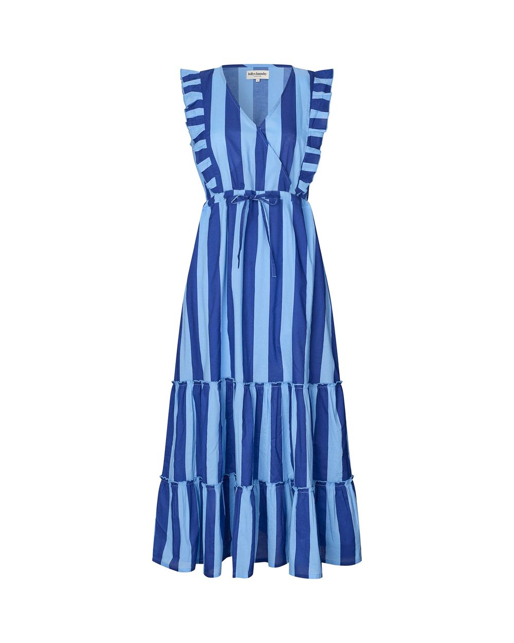Lolly's Laundry Samo Midi Dress in Blue stripe, detail