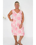 Lisa Short Dress in Chiara Fuchsia