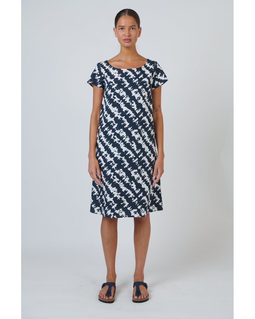 Poplin Dress in Puzzled