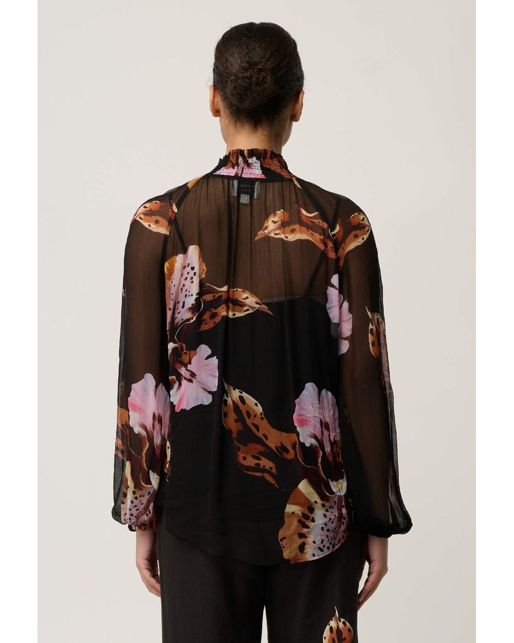 Maris Sheer Chiffon Blouse (Sunset Orchid)
