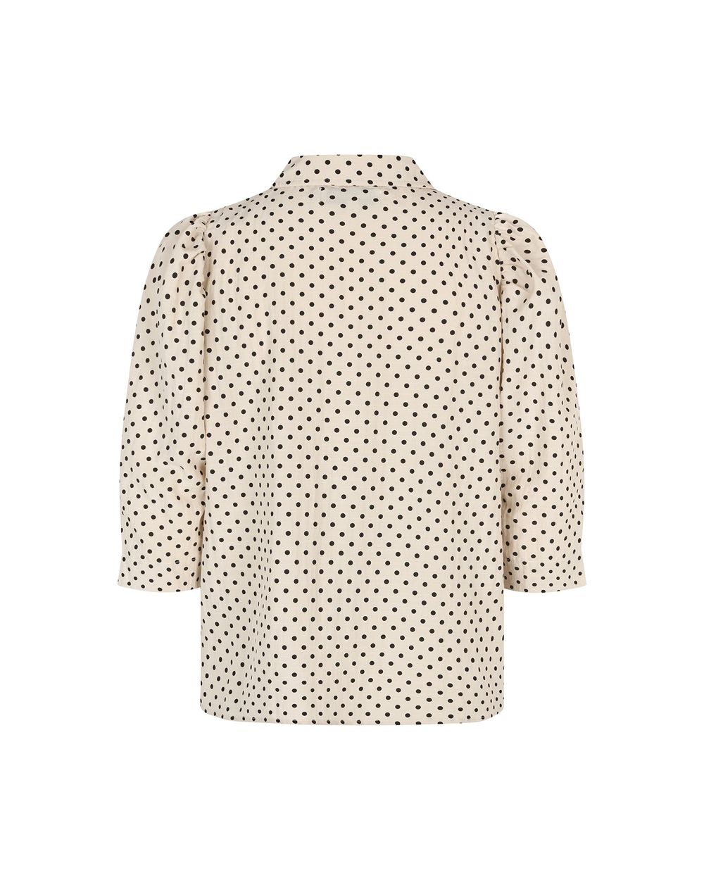 Lolly's Laundry Bono Shirt SS in Creme polka dot, side