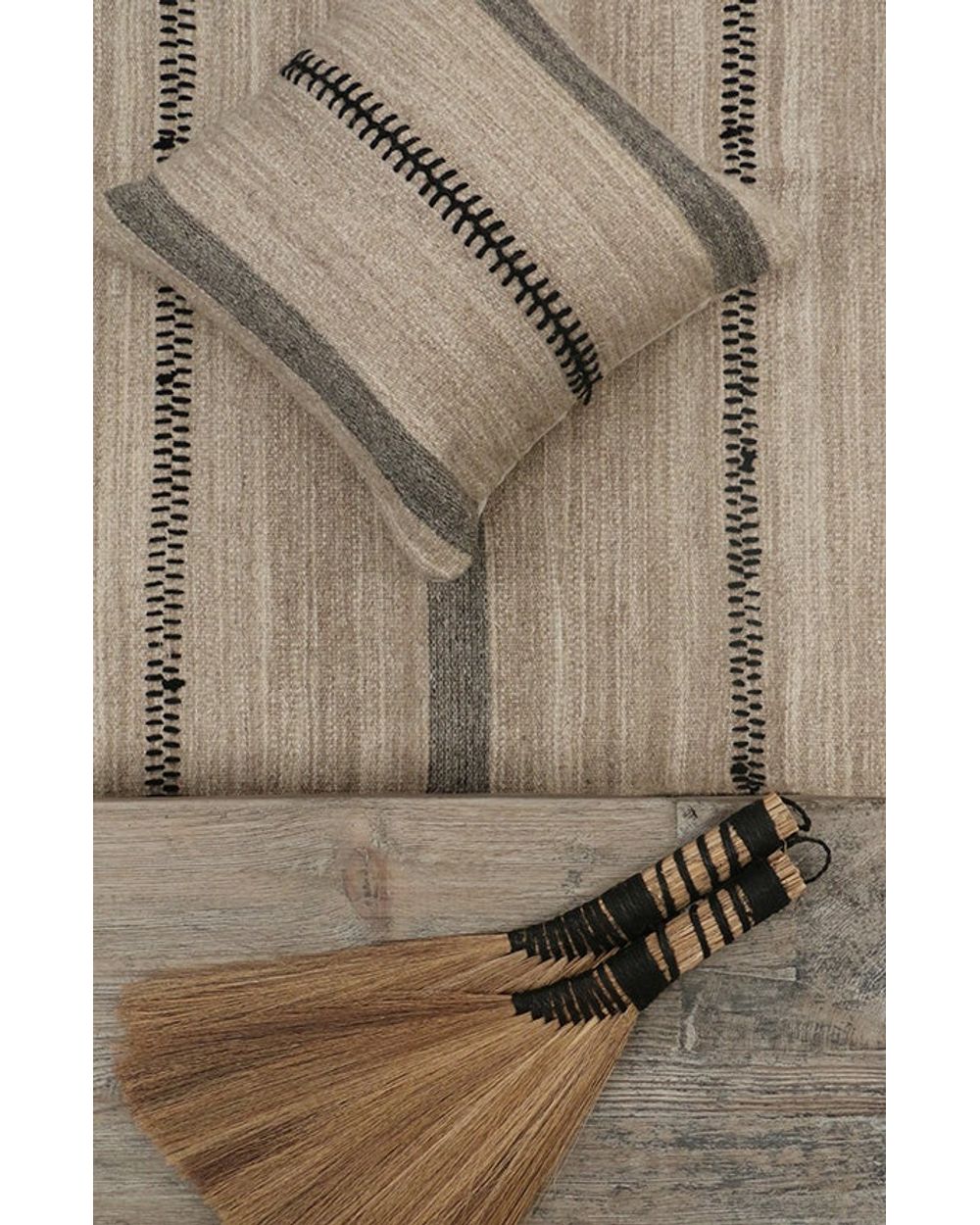 Tribal Wool Woven Rug in Earth Tones