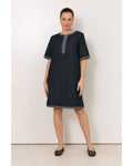Adorne Sara Lightweight Denim Short Dress in Denim