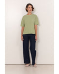 Adorne Bethany Textured Knit Top in Sage