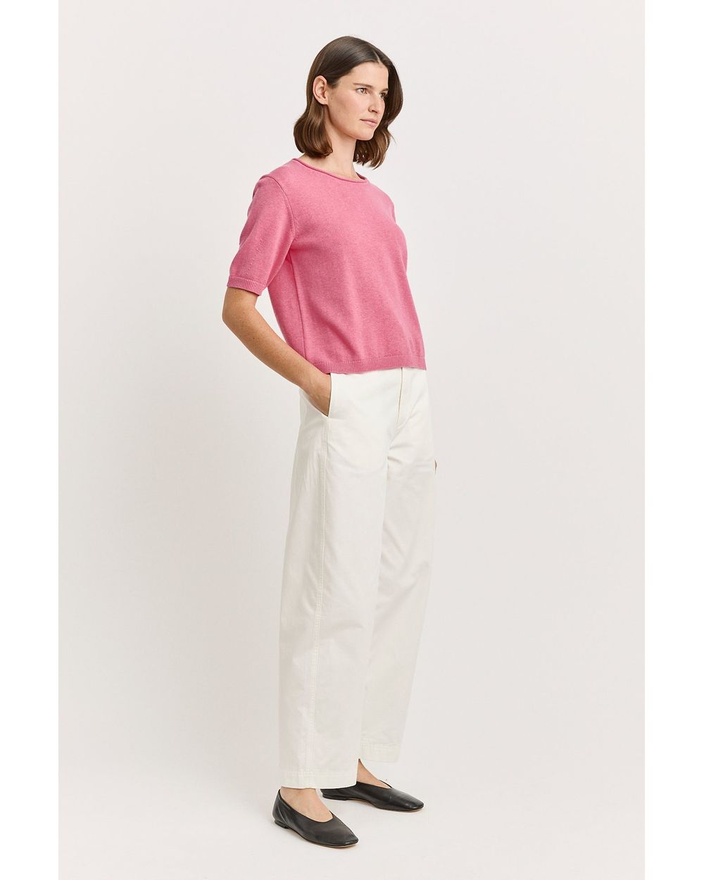 Short Sleeve Knit (Flamingo)