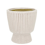 Madras Link - Taylor Ribbed White Planter Small
