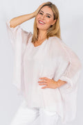Allegra Top Baby Pink Silk