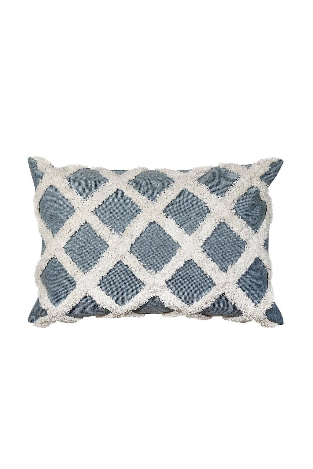 Avoca Check Light Blue Lumbar Cushion