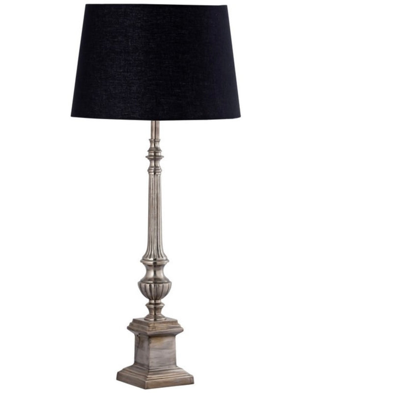 Rembrandt - Table lamp & shade - silver antique / black cotton
