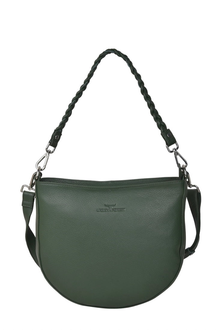 Second Nature Leather - Diana Leather Handbag Forest Green