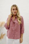 Worthier - Dusty Pink Linen Shirt